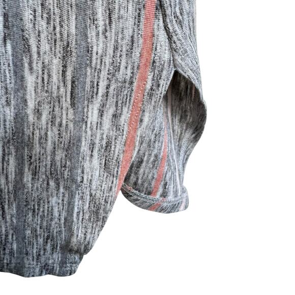 Purejill J. Jill Gray Heather Striped Long Sleeve Asymmetrical Hem Tunic Top XL - Picture 4 of 7